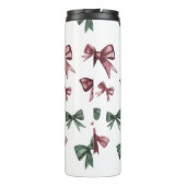 赤い緑の弓クリスマス タンブラー (裏面)