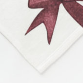 赤い緑の弓クリスマス フリースブランケット (角)