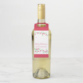 赤い緑の文字列ライトクリスマスホリデーギフト ボトルネックタグ (ボトル)