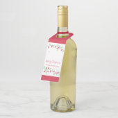 赤い緑の文字列ライトクリスマスホリデーギフト ボトルネックタグ (アングル)