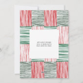 赤い緑の水の色のストライプパターン1枚 シーズンカード (裏面)