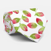 赤い緑の水の色の葉パターン2 ネクタイ (ロール)