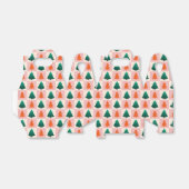 赤い緑の水色メリークリスマスツリーパターン フェイバーボックス (折り畳みなし)