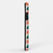 赤い緑の水色メリークリスマスツリーパターン Case-Mate iPhoneケース (裏面/右)