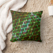 赤い緑の汚れ、傷、グリッドや壁の効果？ クッション (ブランケット)