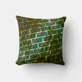 赤い緑の汚れ、傷、グリッドや壁の効果？ クッション