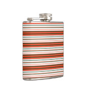 赤い緑の白いクリスマスのストライプ フラスク (右)