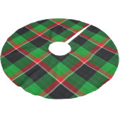 赤い緑の白いクリスマスプレッドパターン ブラッシュドポリエステルツリースカート (アングル)