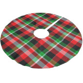 赤い緑の白いクリスマスプレッドパターン ブラッシュドポリエステルツリースカート (アングル)