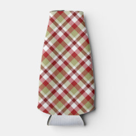 赤い緑の白いクリスマスプレッドパターン ボトルクーラー