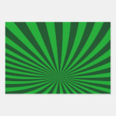 赤い緑の白い休日クリスマスピンホイールパターン ラッピングペーパーシート (正面3)