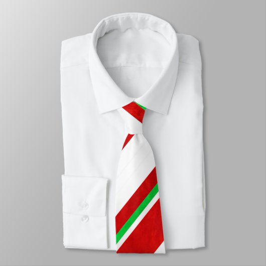 赤い緑の白い水の色キャンディーケインストライプズ ネクタイ (タイ)