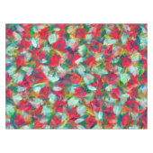 赤い緑の白い青い黄色の抽象化 テーブルクロス (正面(横))