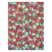 赤い緑の白い青い黄色の抽象化 テーブルクロス (正面)