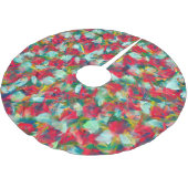 赤い緑の白い青い黄色の抽象化 ブラッシュドポリエステルツリースカート (アングル)