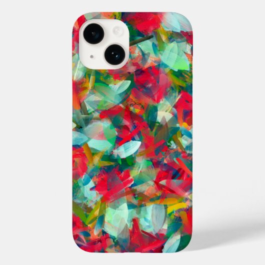 赤い緑の白い青い黄色の抽象化 Case-Mate iPhoneケース (裏面)