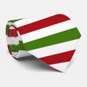 赤い緑の白のストライブ柄のタイ ネクタイ (ロール)