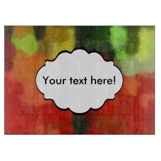 赤い緑の絵画 カッティングボード (正面)