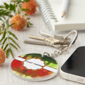 赤い緑の絵画 キーホルダー (正面右)