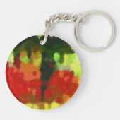赤い緑の絵画 キーホルダー (裏面)