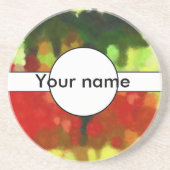 赤い緑の絵画 コースター (正面)