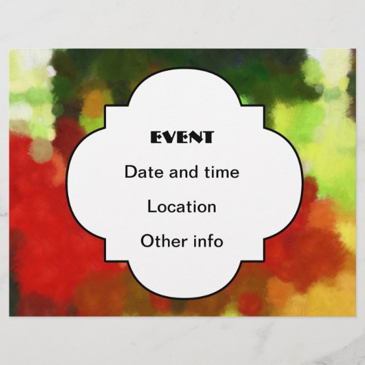 赤い緑の絵画 チラシ (正面)