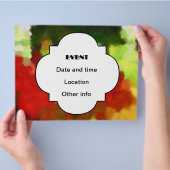 赤い緑の絵画 チラシ (手)