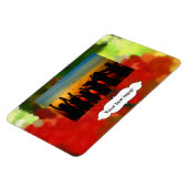 赤い緑の絵画 マグネット (左側)