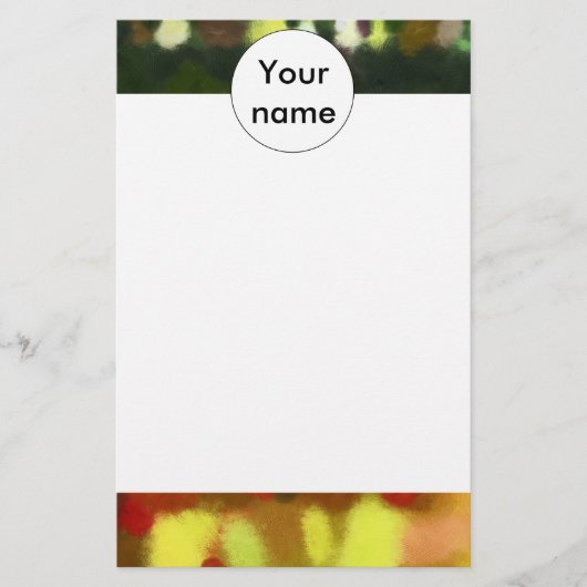 赤い緑の絵画 便箋 (正面)