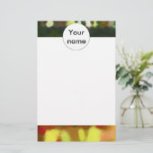 赤い緑の絵画 便箋 (スタンド正面)