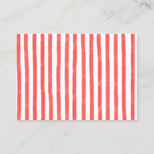 赤い緑の聖カノリ赤ちゃんシャワーおむつラッフル エンクロージャーカード (裏面)