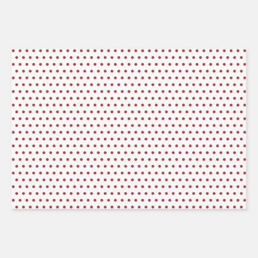 赤い緑の色のダマスクの水玉模様を鮮明な白に ラッピングペーパーシート (正面2)