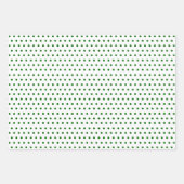 赤い緑の色のダマスクの水玉模様を鮮明な白に ラッピングペーパーシート (正面2)