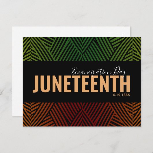 赤い緑の解放の日6月19日 シーズンポストカード (正面/裏面)