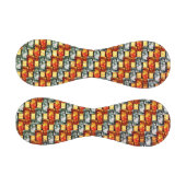 赤い緑の長方形の彫刻と染色 野球ボール (パネル)