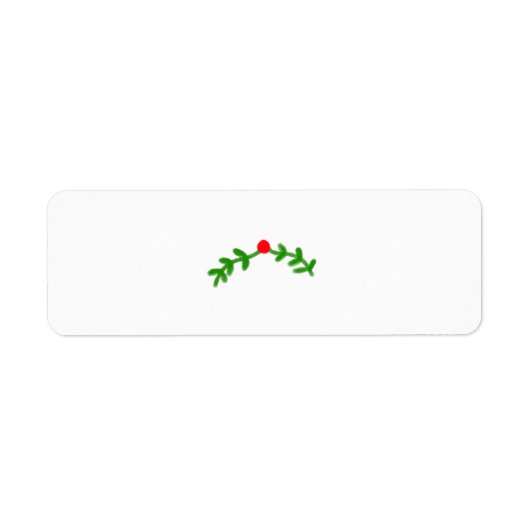 赤い緑の雪の結晶文字写真メリークリスマス ラベル (正面)