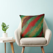 赤い緑の黄色のトーンレザー クッション (椅子)