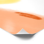 赤い緑の黄色の水色抽象芸術アート ポスター (コーナー)