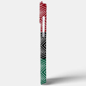 赤い緑の黒の部族のダイヤモンドのアフリカパターン Case-Mate iPhoneケース (裏面 / 左)