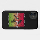 赤い緑のTに名前BMXフリースタイルライダーを追加 – Case-Mate iPhoneケース (裏面(横))