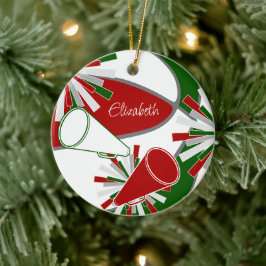 赤い緑またはANY COLORSバスケットボールチアリーダー セラミックオーナメント