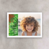 赤い緑を絞る – 1枚の写真 – Merry Christmas シーズンカード