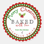 赤い緑焼いたと愛はクリスマス ラウンドシール (正面)