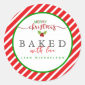 赤い緑焼いたと愛クリスマス ラウンドシール (正面)