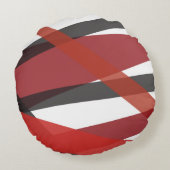 赤い線の円形の生活装飾用クッション ラウンドクッション (裏面)