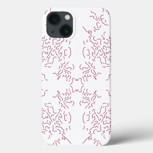 赤い線の多い白い背景 Case-Mate iPhoneケース (裏面)