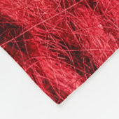 赤い編み物の羊毛テクスチャの背景 フリースブランケット (角)