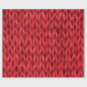 赤い編み物の羊毛テクスチャの背景 ラッピングペーパー (フラット)