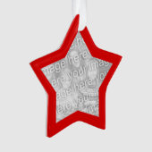 赤い縁どクラス写真 オーナメント (正面)