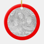 赤い縁ど写真 セラミックオーナメント (裏面)